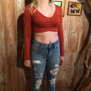 NWT Nasty Gal long sleeve crop top